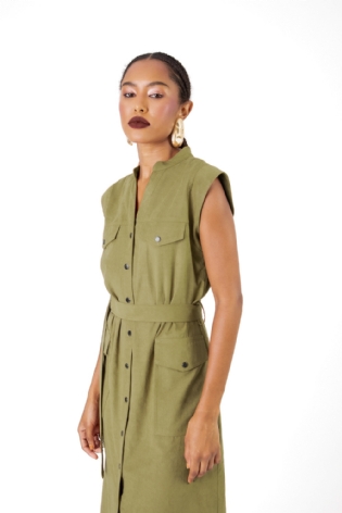 VESTIDO CHEMISE UTILITARIO